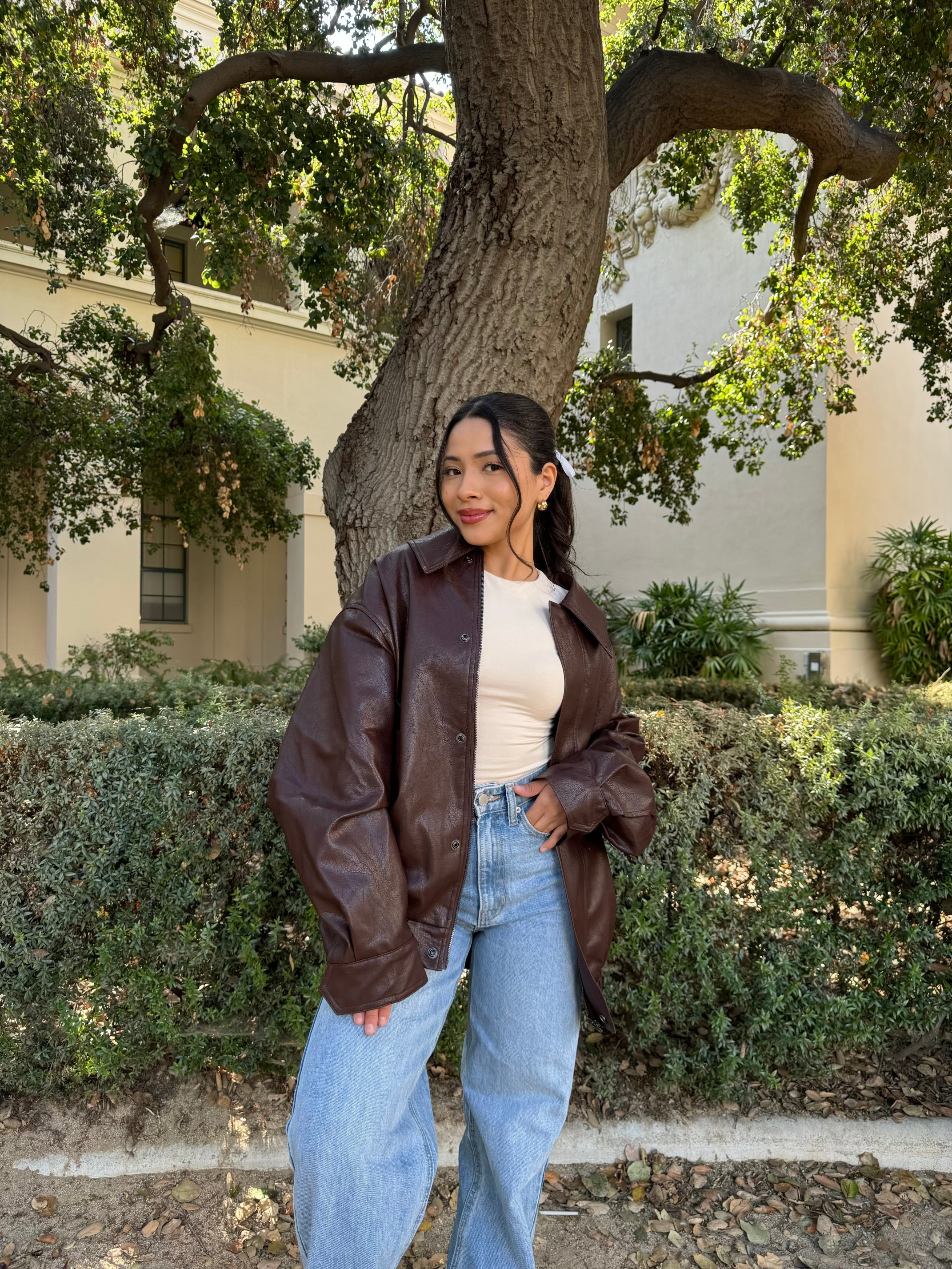 Late Nights Leather Jacket (Chocolate)