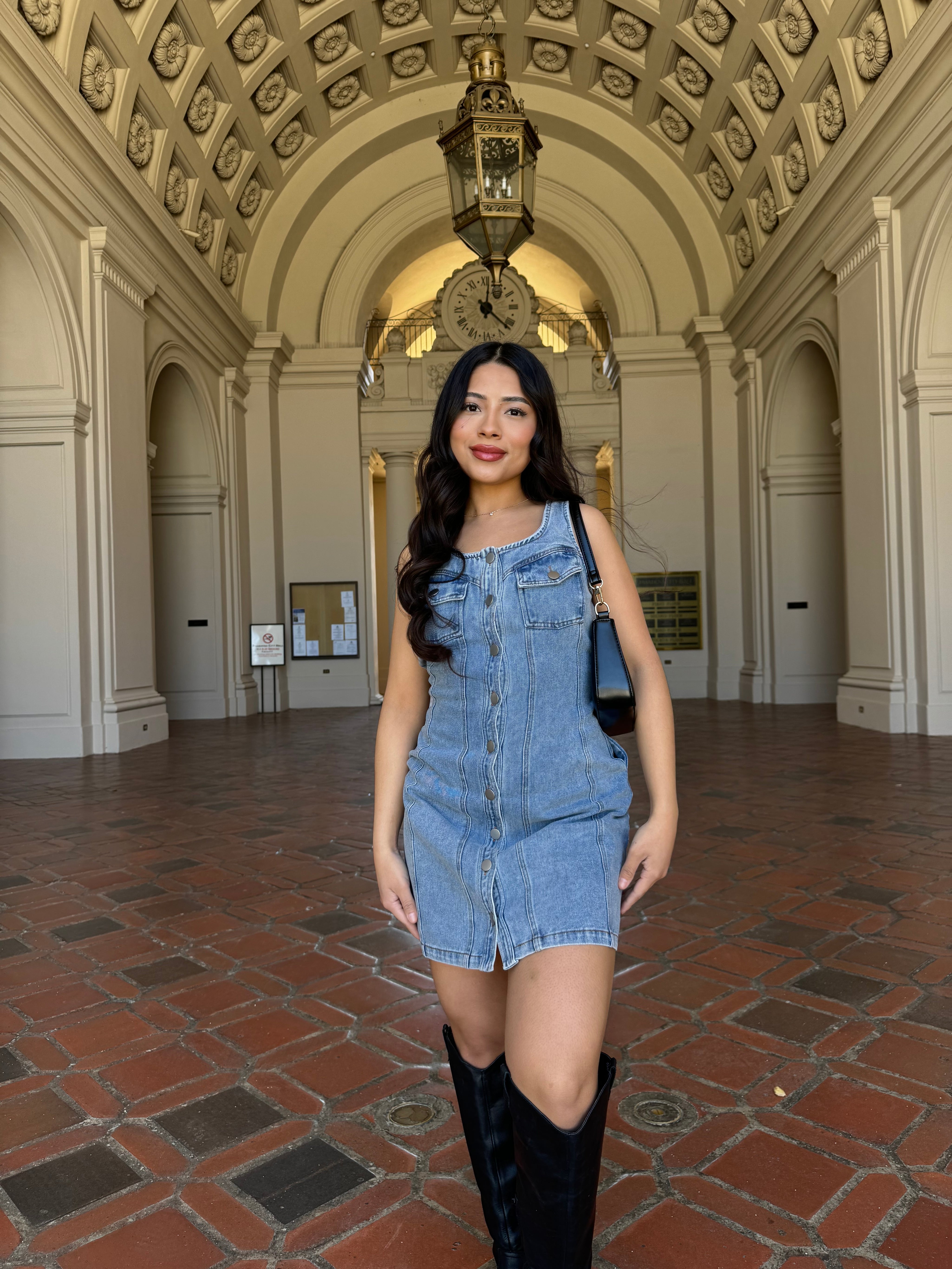 On Edge Denim Dress