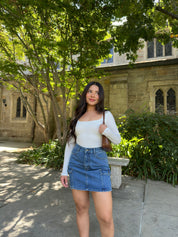 Honey Gal Cargo Denim Skirt