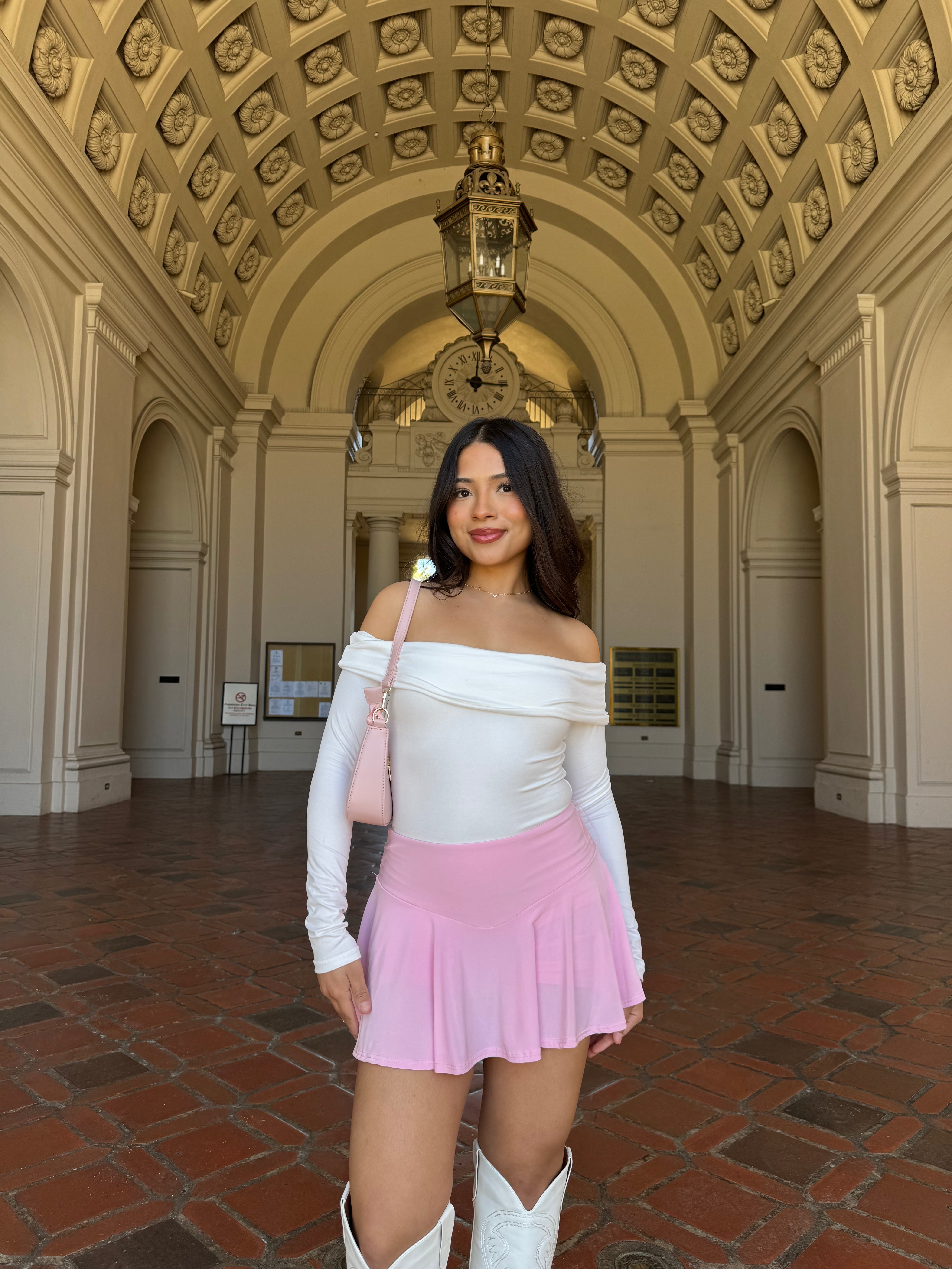 Dainty Pleated Skort (Blush)