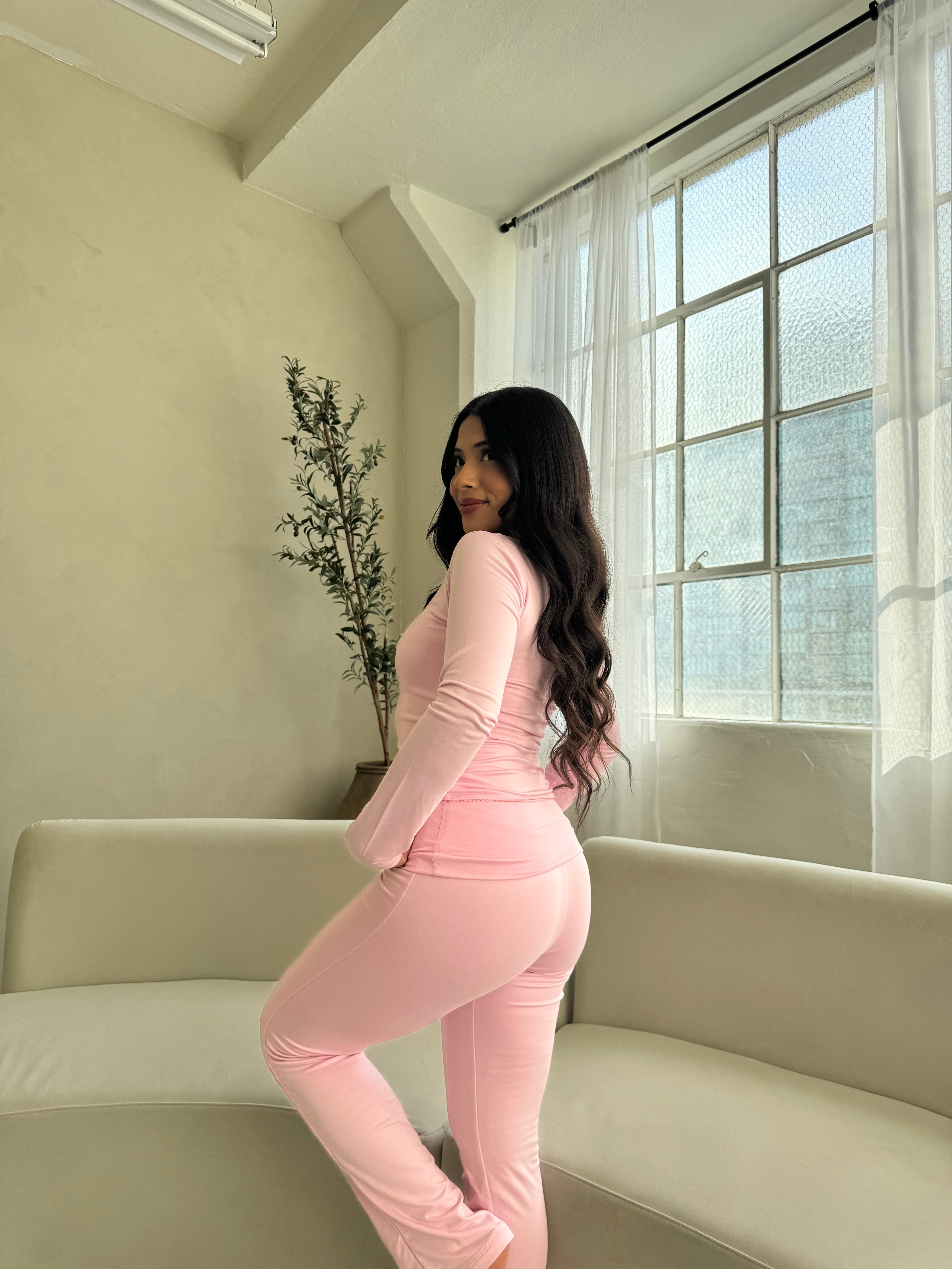 Ballerina Flower Double Layered Set (Light Pink)