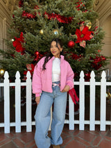 Pink Clouds Puffer Jacket