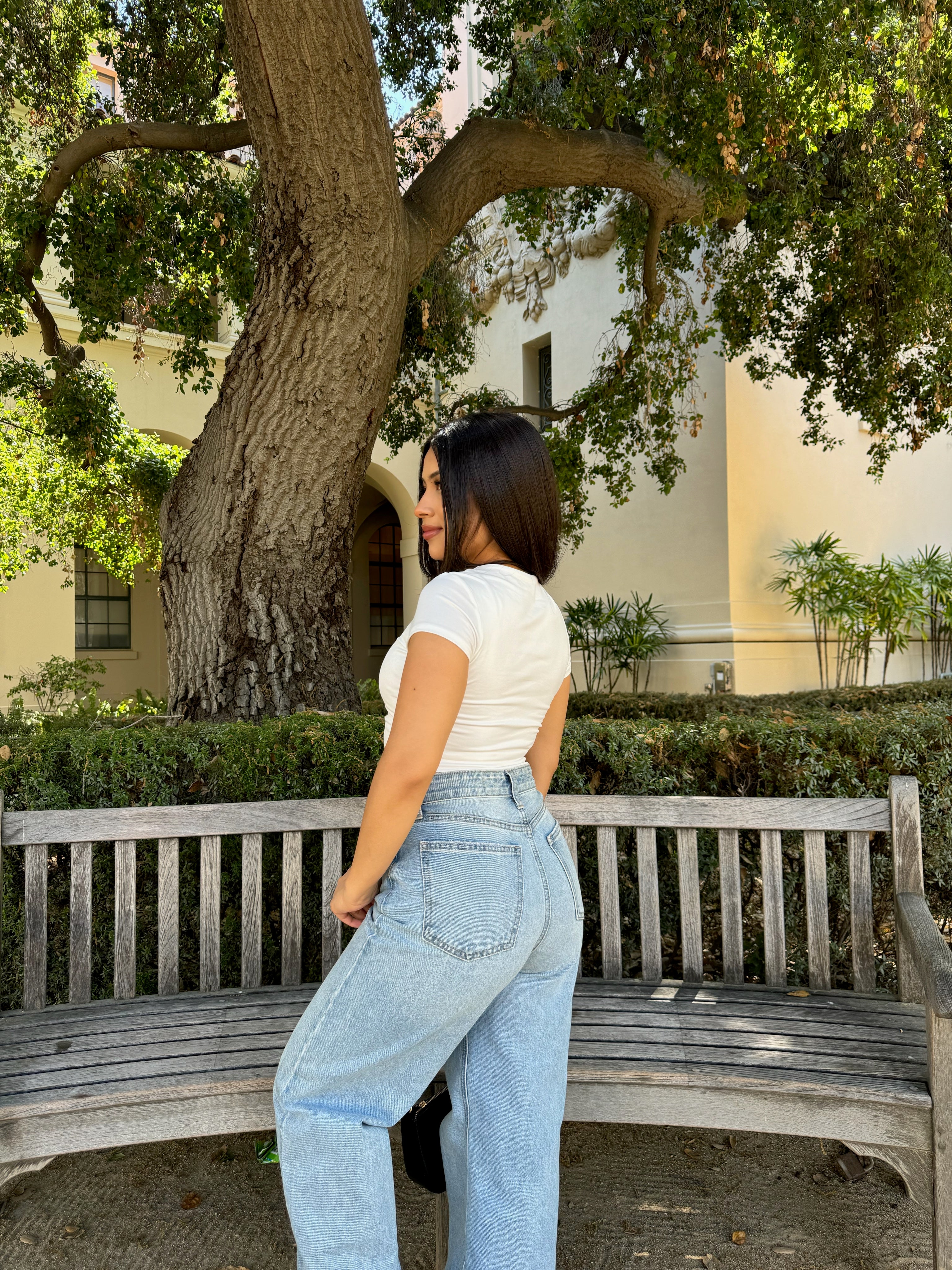 Butter Short Sleeve Cropped (White)