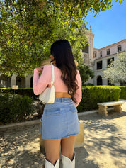 Sweet Gal Off The Shoulder Knit (Light Pink)
