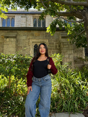 Hazel Cardigan Shrug (Cranberry)