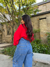 Keep It Cozy Shrug (Cherry)