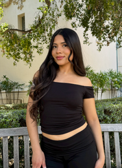 Love Letter Off the Shoulder Short Sleeve (Black)