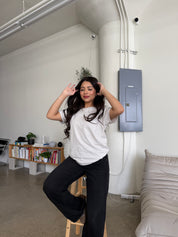 Canvas Cotton Boyfriend Tee (Cement)