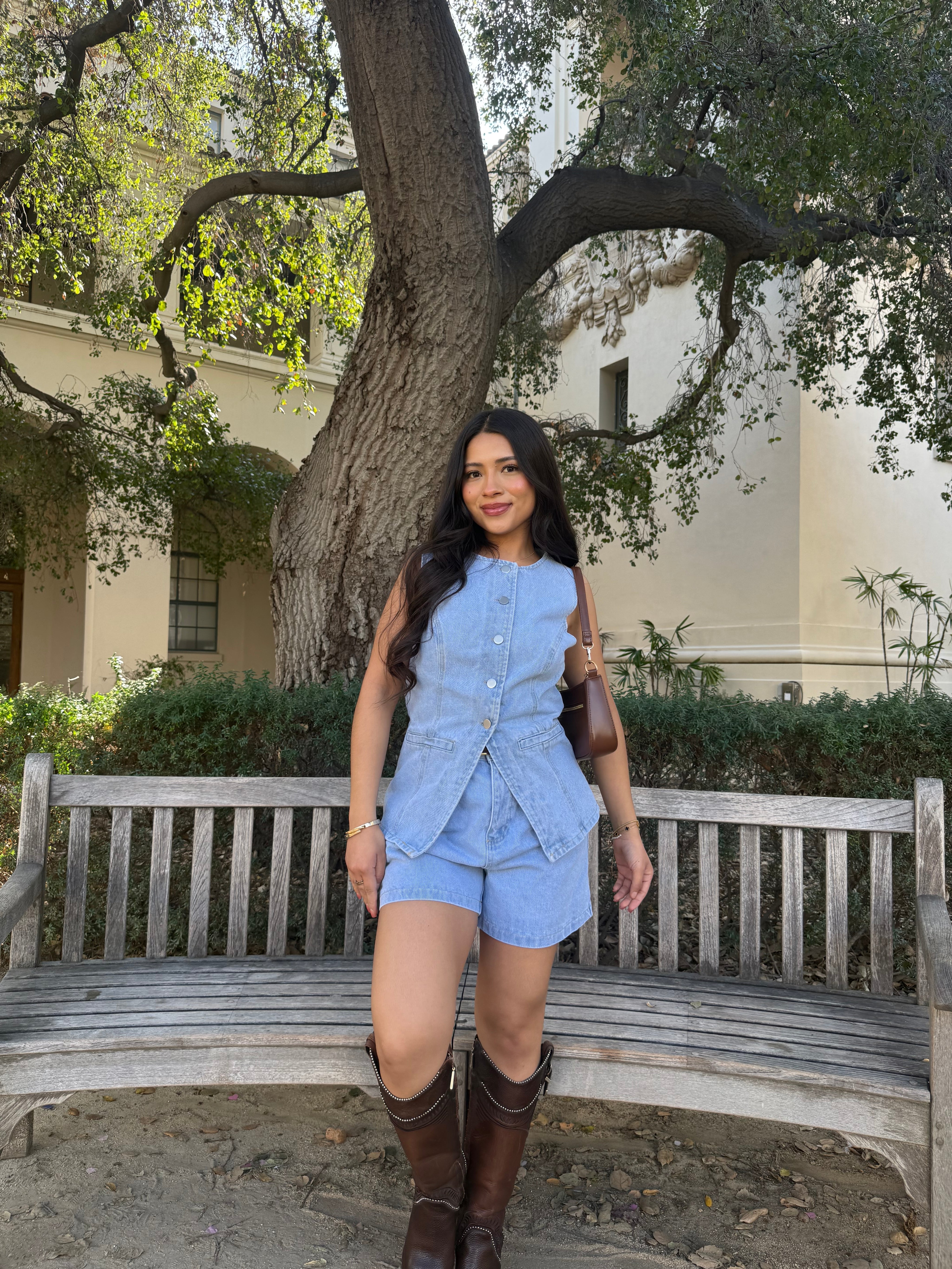 Indigo Denim Shorts (Light Denim)