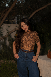 Soft Glance Leopard Top