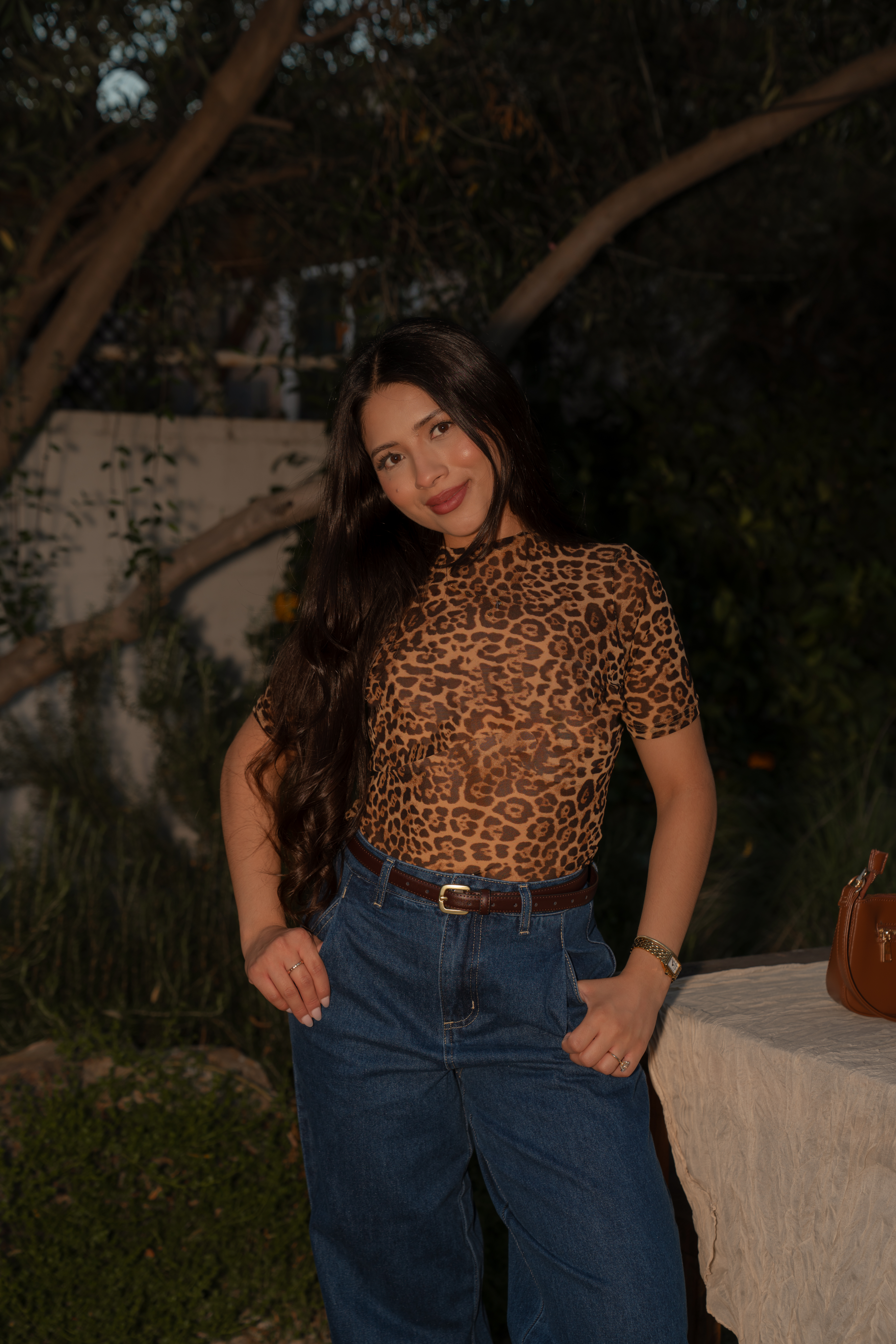 Soft Glance Leopard Top