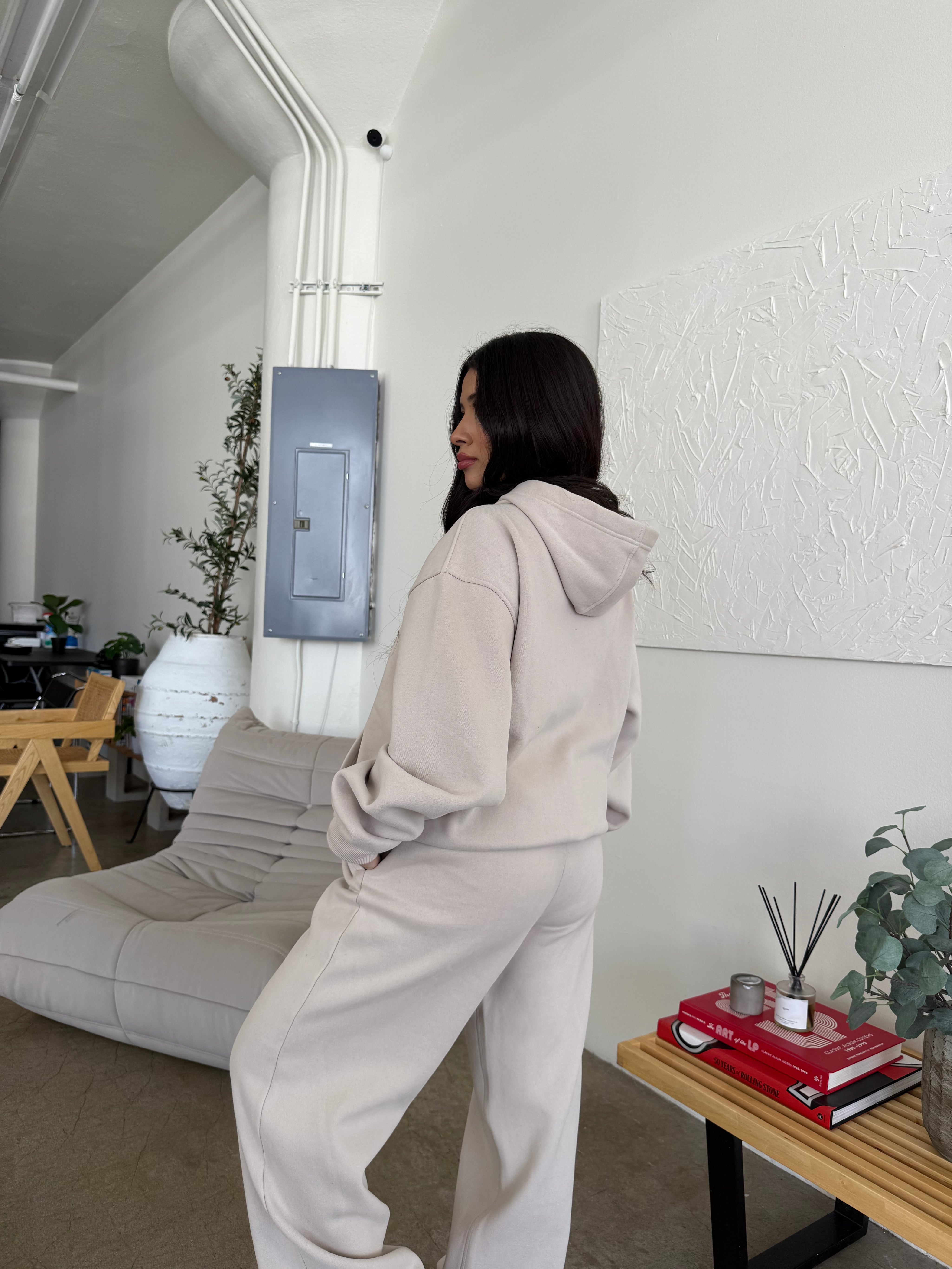 Serene Fleece Hoodie (Oat)