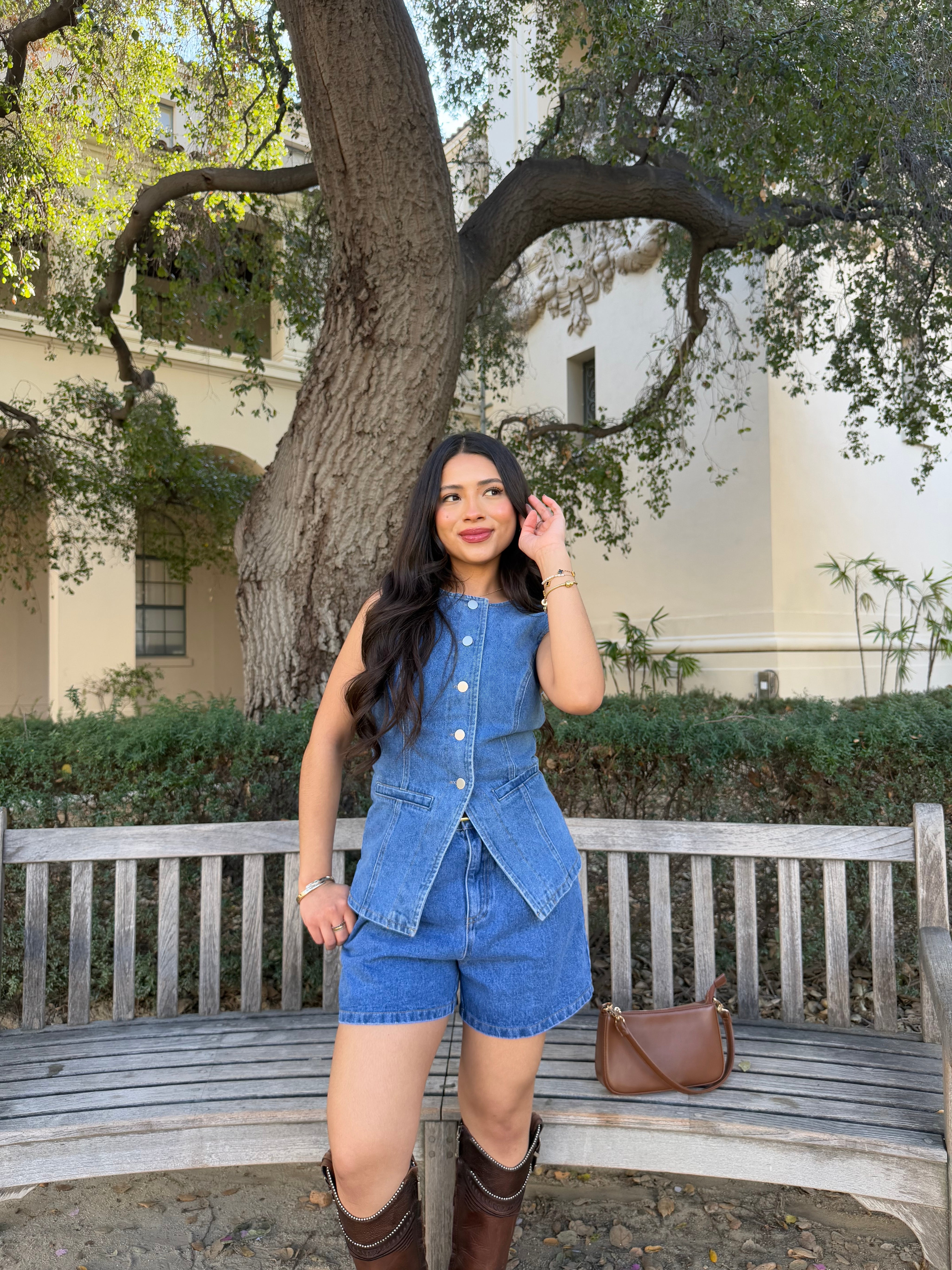 Indigo Denim Vest (Denim Blue)