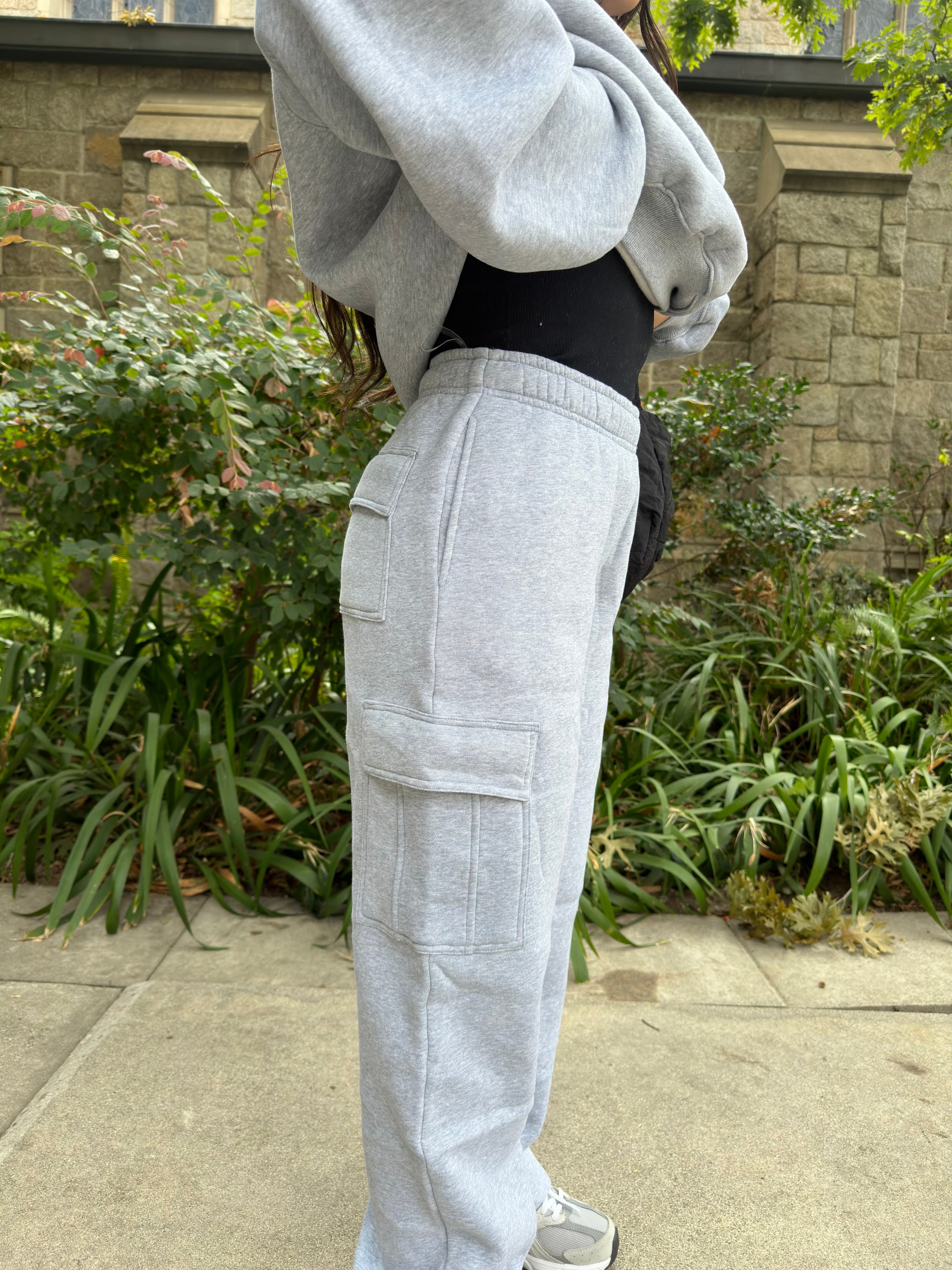 Simple Things Cargo Sweatpants (Heather Grey)