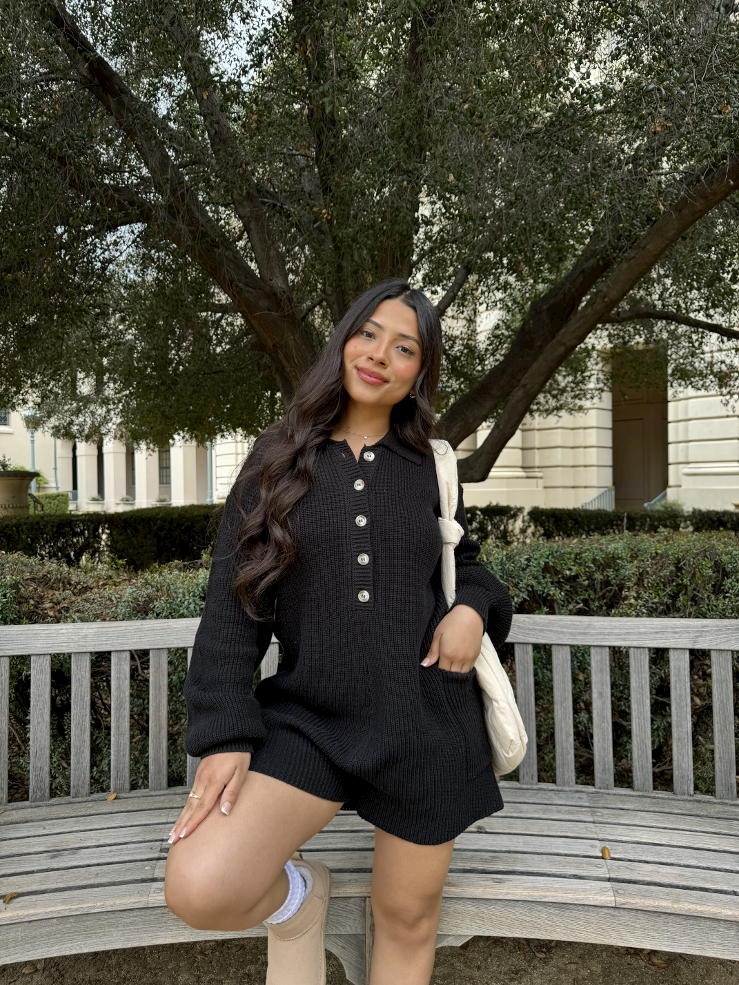 She's a Keeper Knit Romper (Black)
