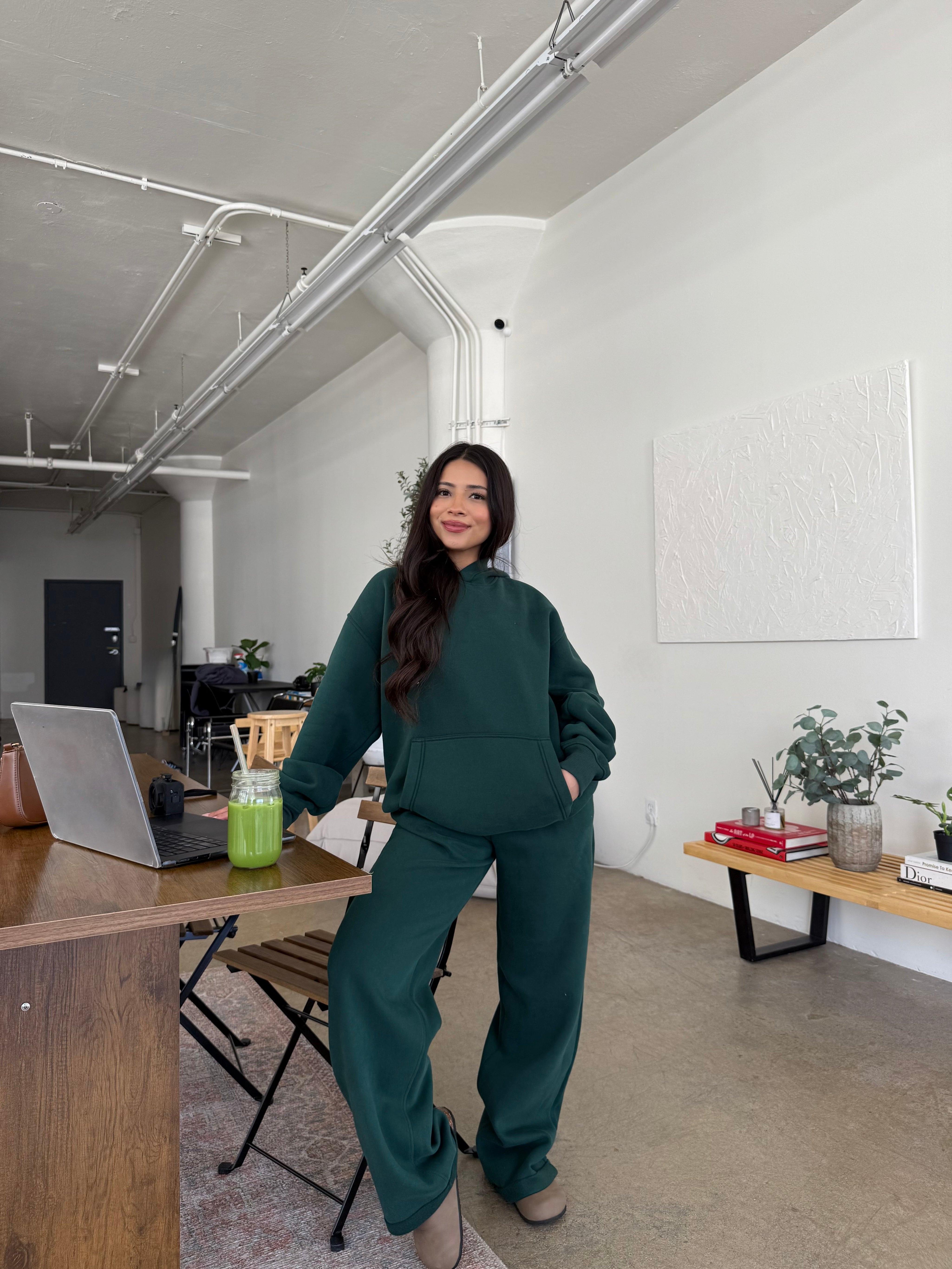Serene Fleece Sweatpants (Hunter)