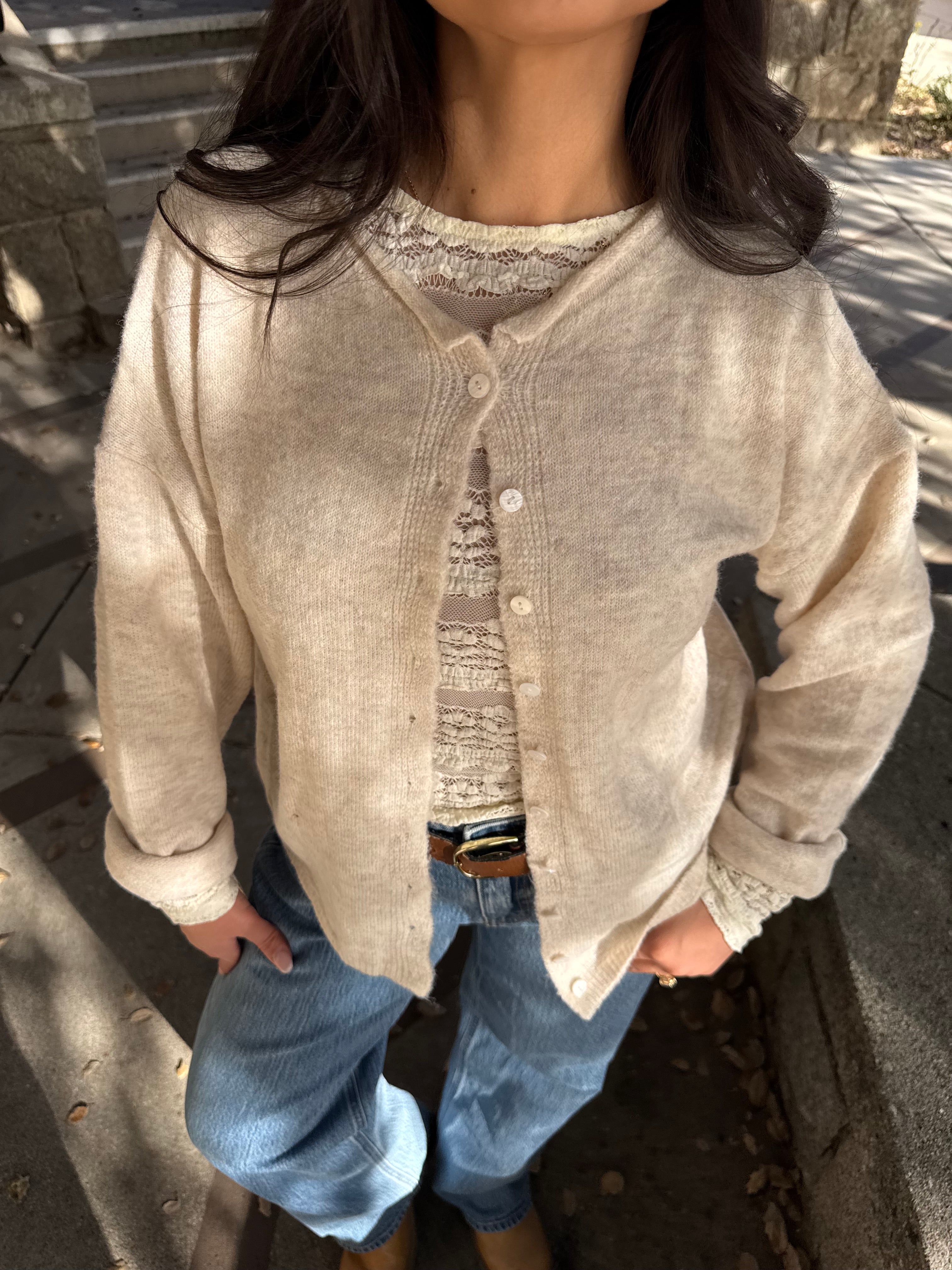 Lovely Cardigan (Oat)