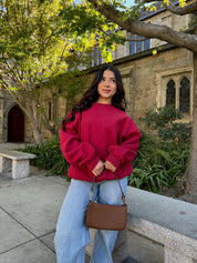 Simple Things Crewneck (Cranberry)