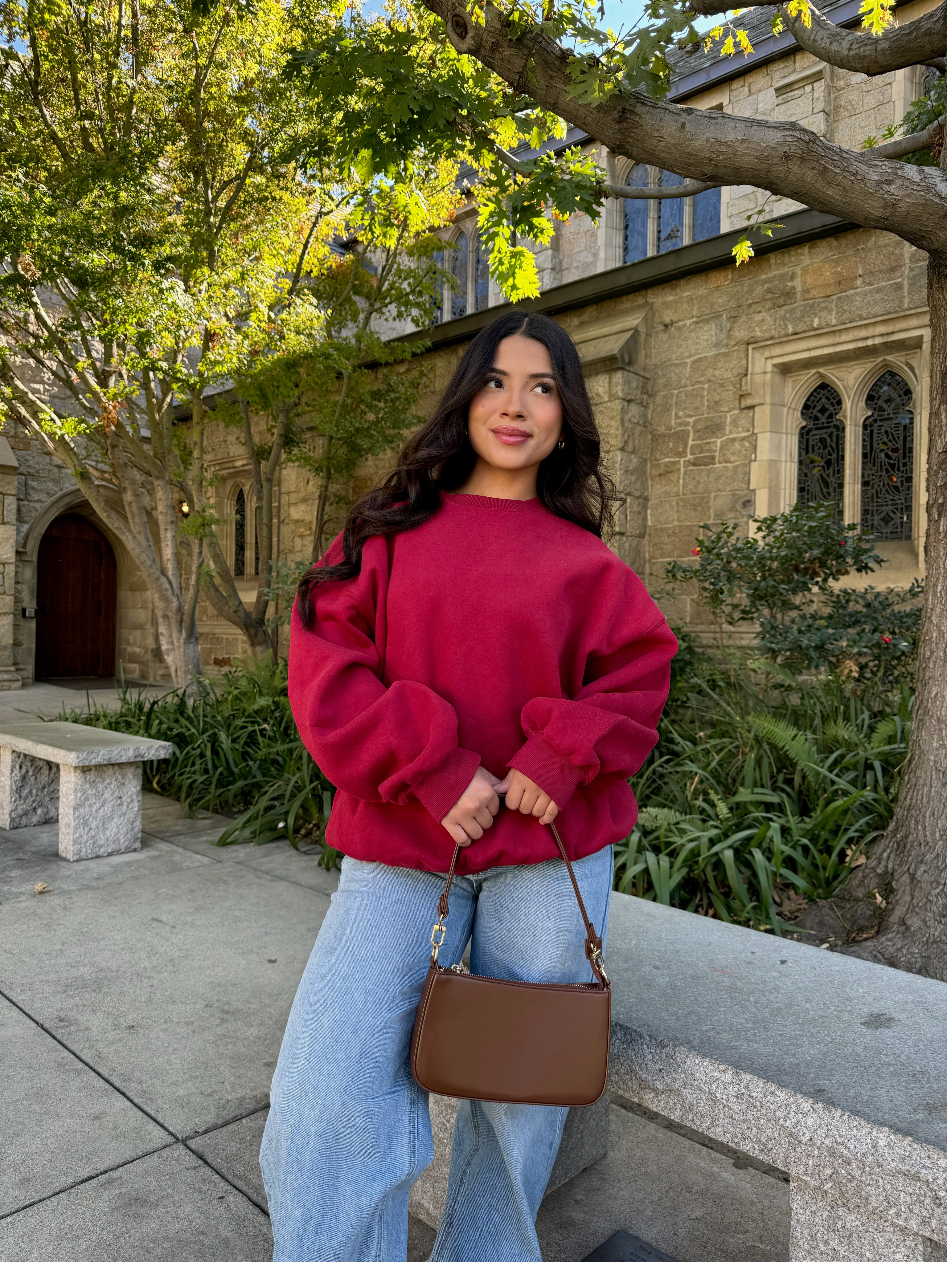 Simple Things Crewneck (Cranberry)