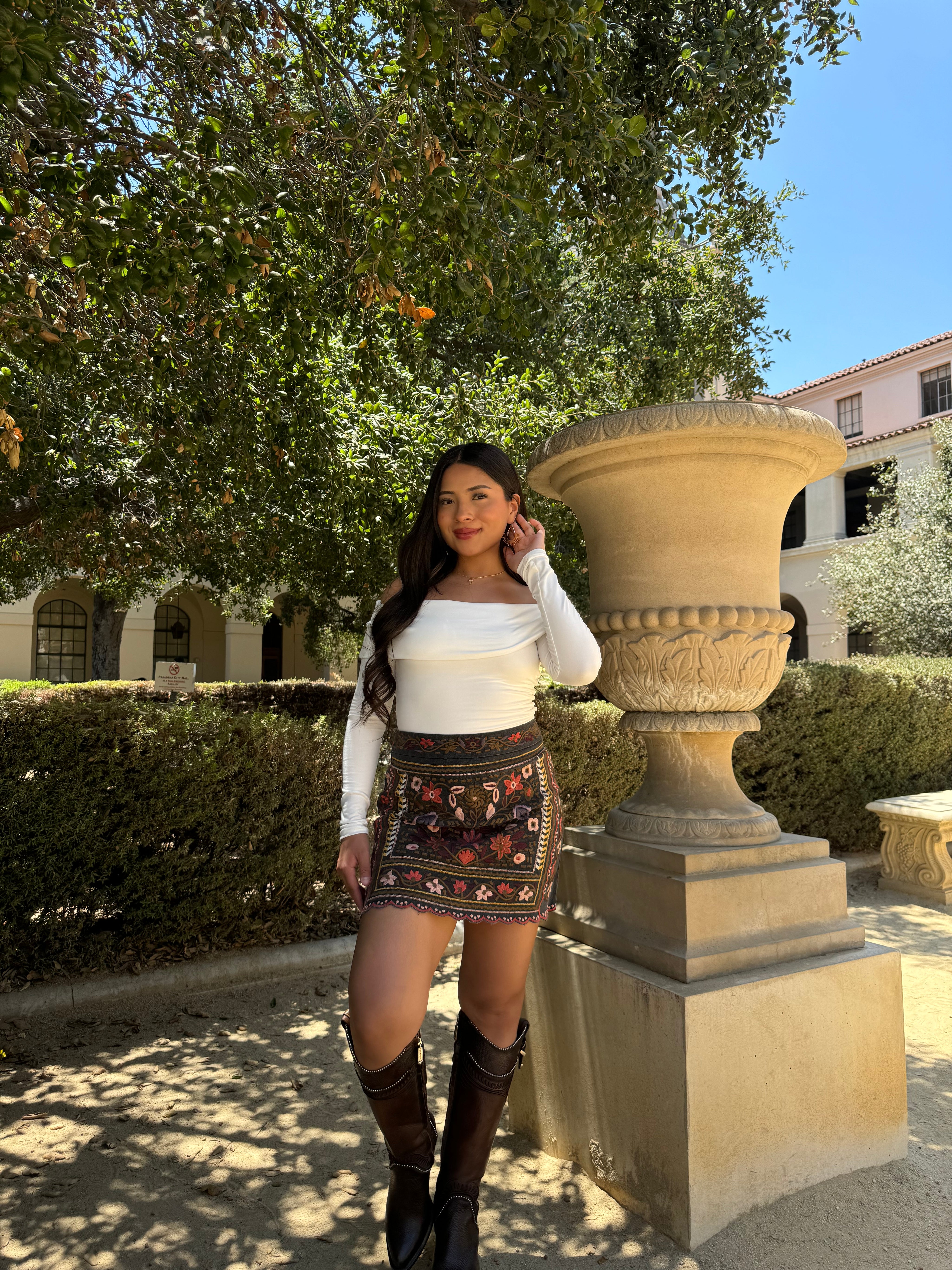 Nuestra Cultura Skirt (Washed Black)