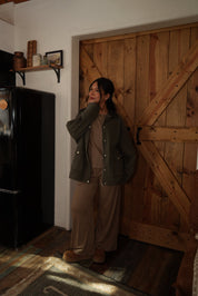 Autumn Trail Barn Jacket (Dark Olive)