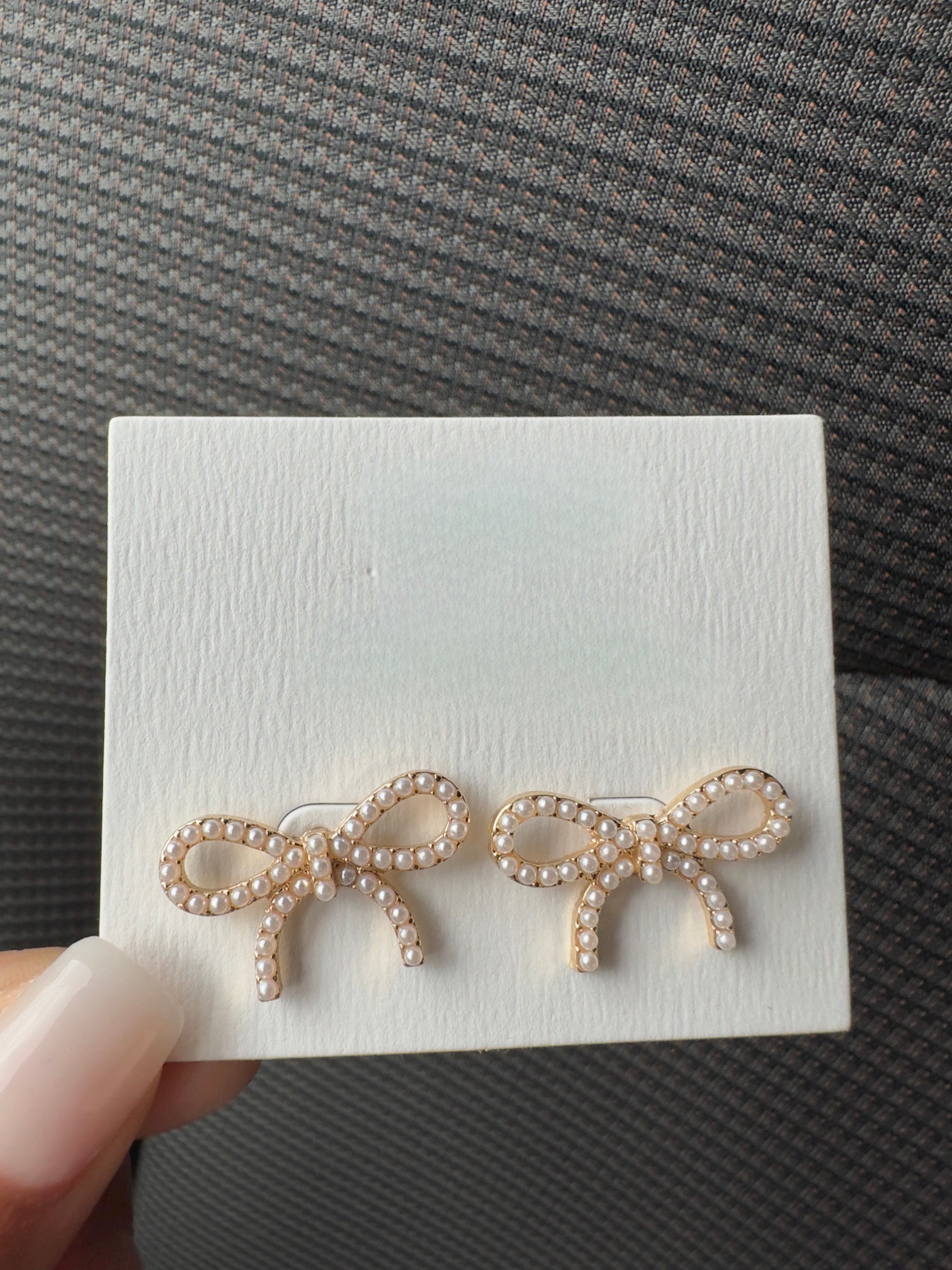 Pearl Bow Earrings