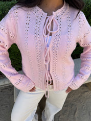 Sweetheart Cardigan (Light Pink)