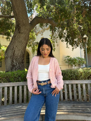 Pink Teddy Cardigan