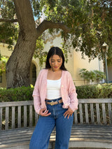 Pink Teddy Cardigan