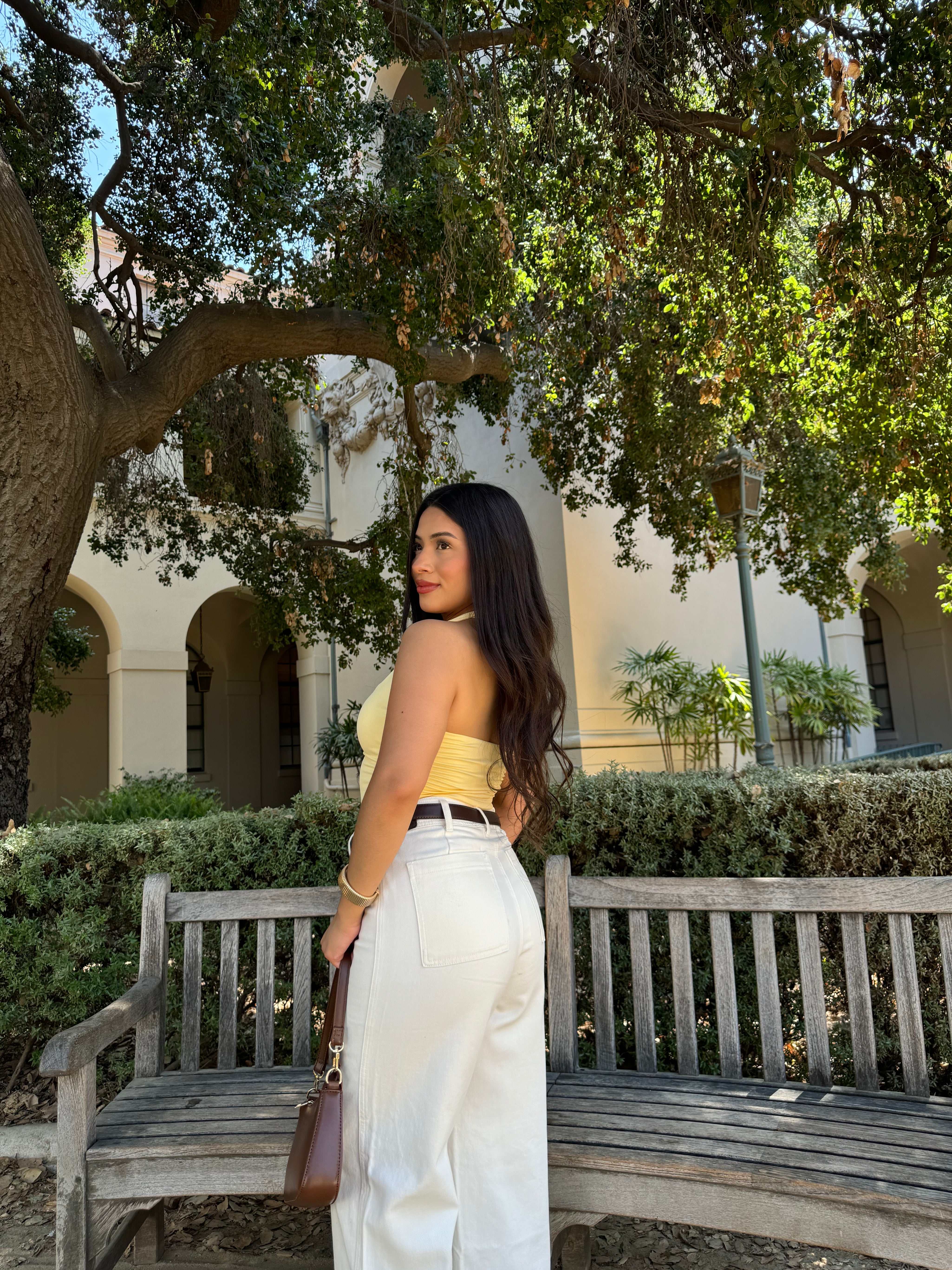 Gia Halter Top (Baby Yellow)