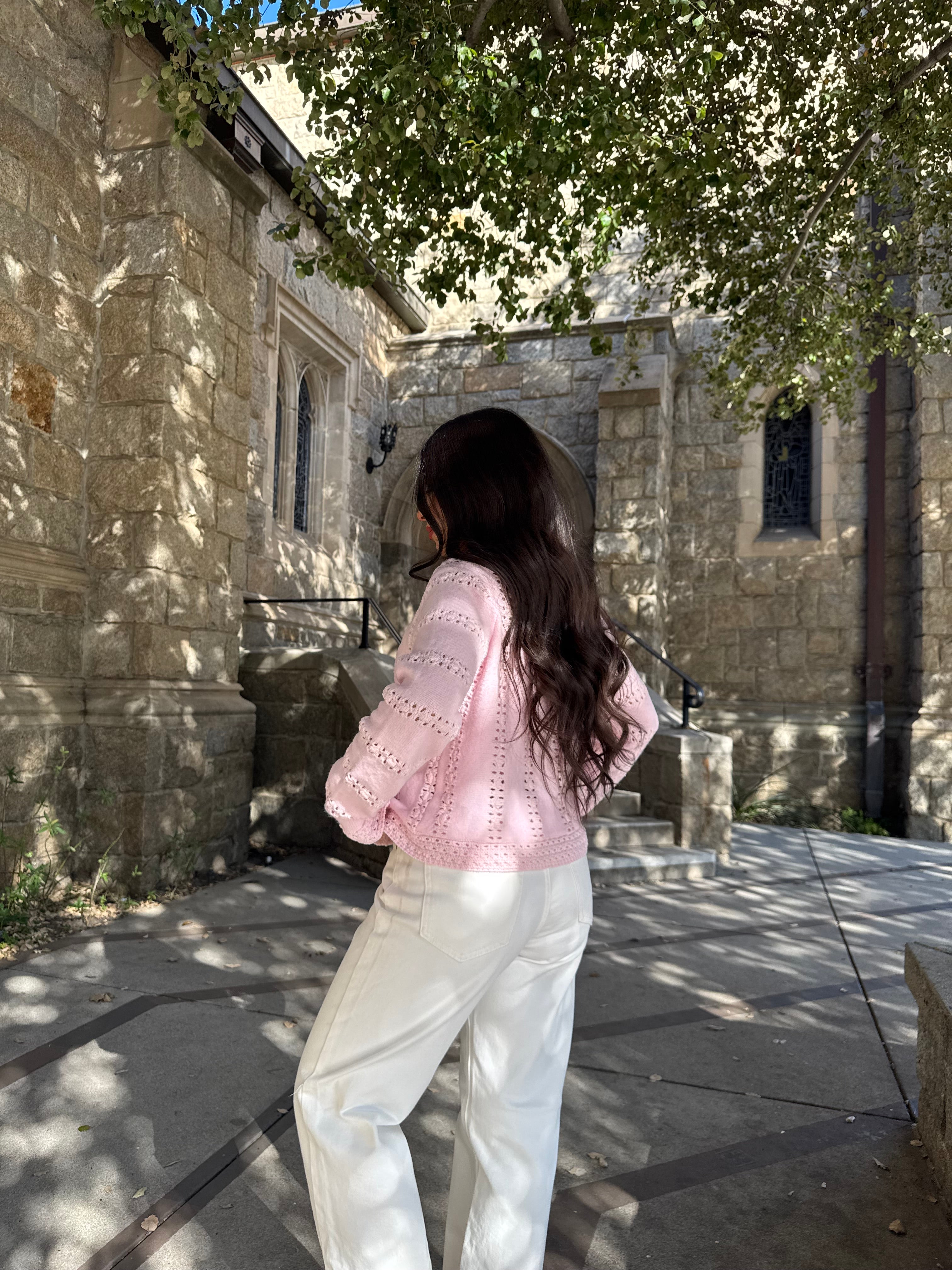 Sweetheart Cardigan (Light Pink)