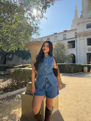 Indigo Denim Shorts (Denim Blue)