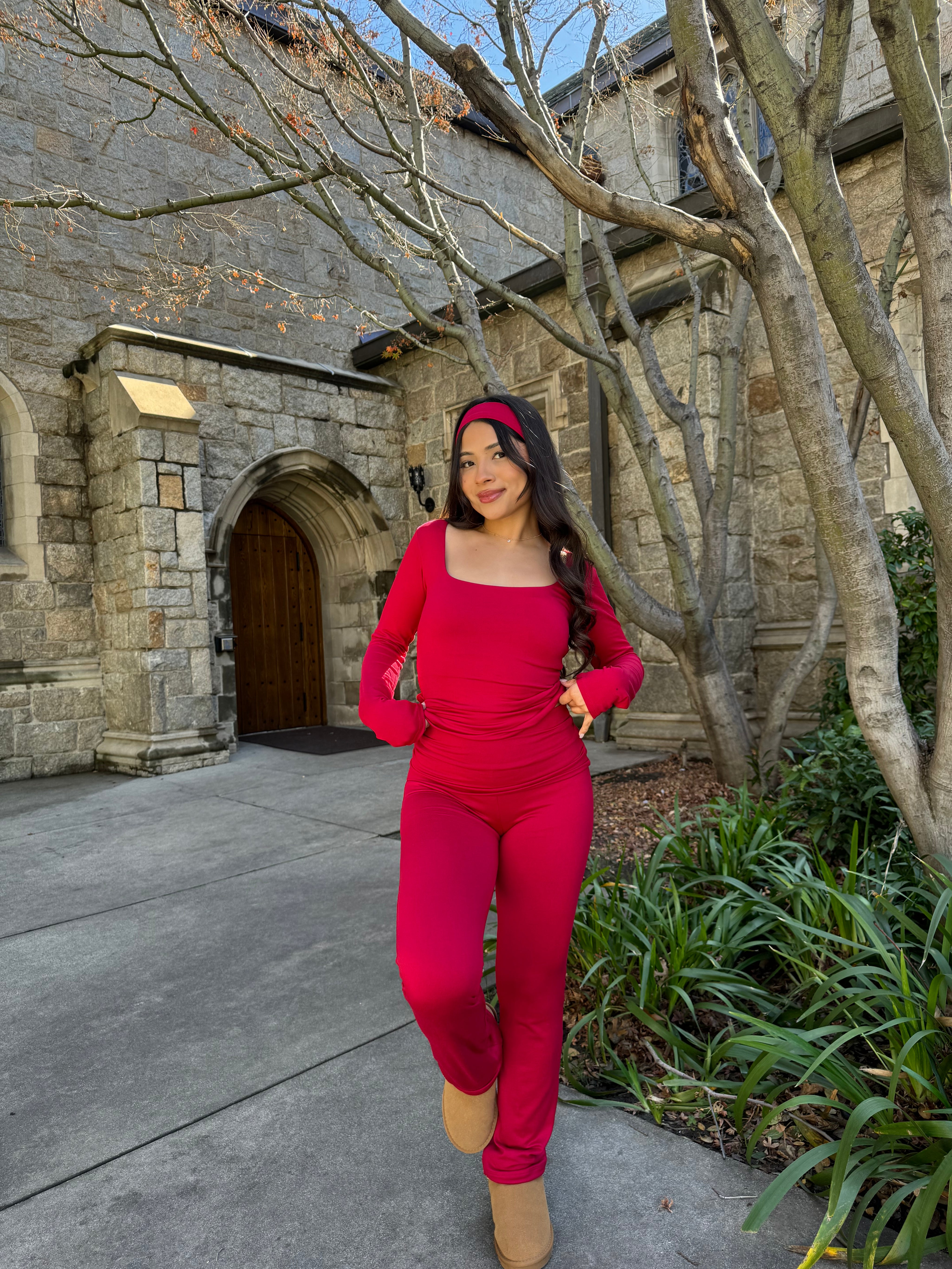 Ballerina Double Layered Set (Cranberry)