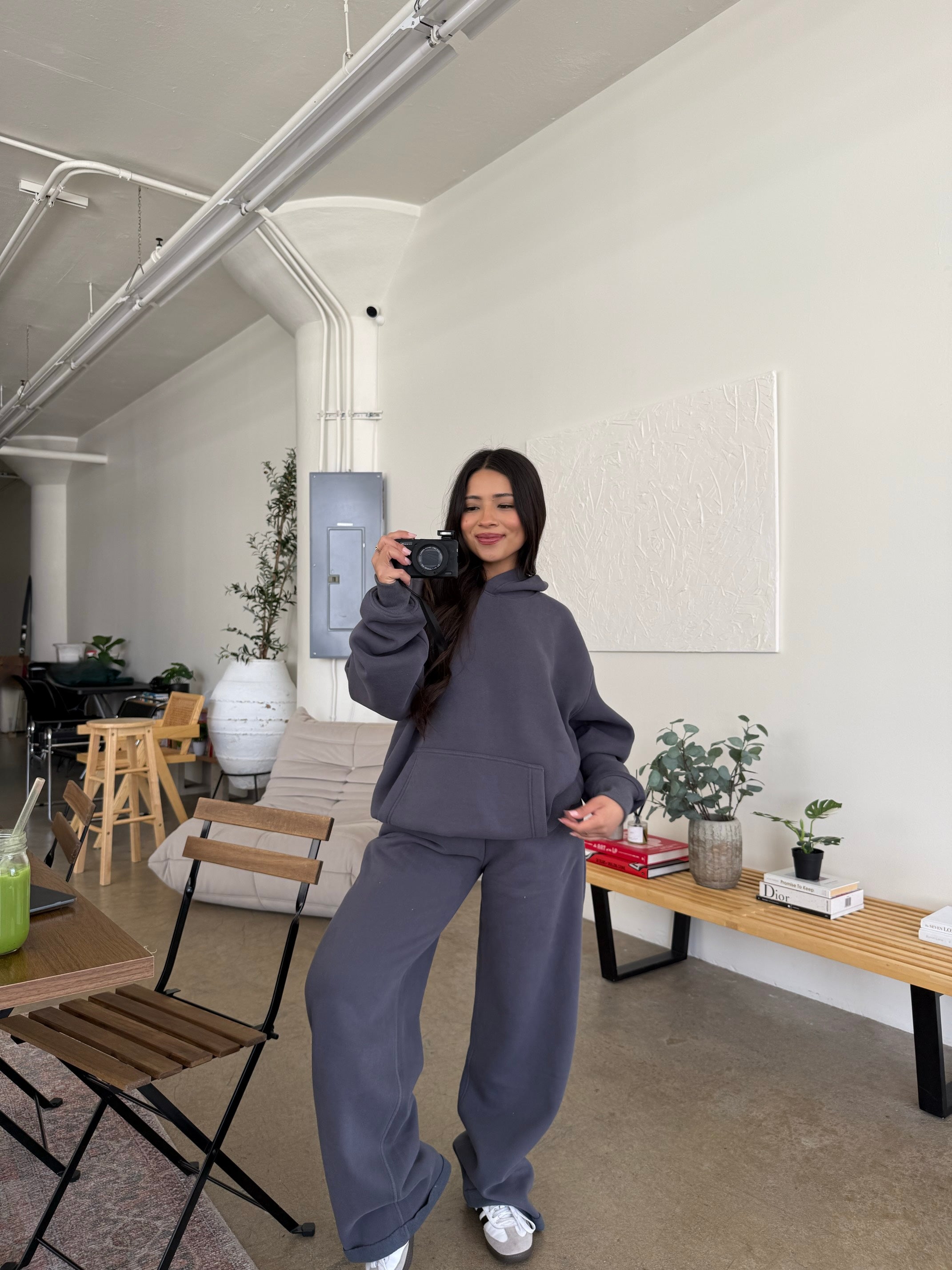 Serene Fleece Hoodie (Charcoal)