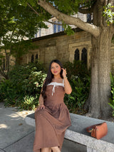 Toasted Almond Midi Dress
