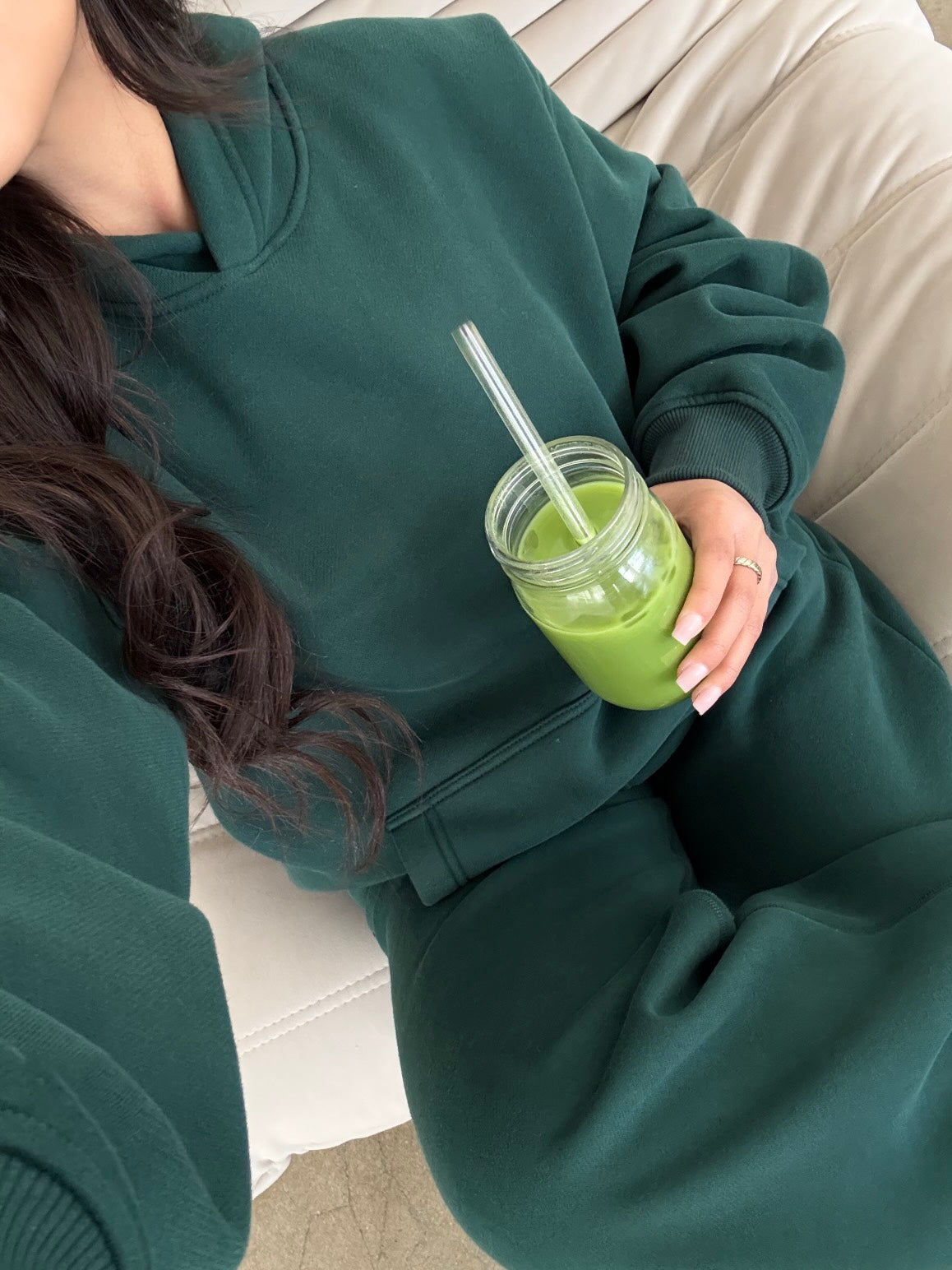 Serene Fleece Hoodie (Hunter)