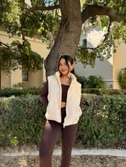 It Girl Corduroy Puffer Vest (Sweet Cream)