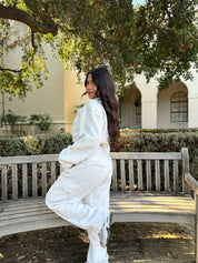 Simple Things Cargo Sweatpants (Heather White)