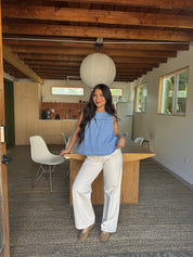 Pearl Denim Top