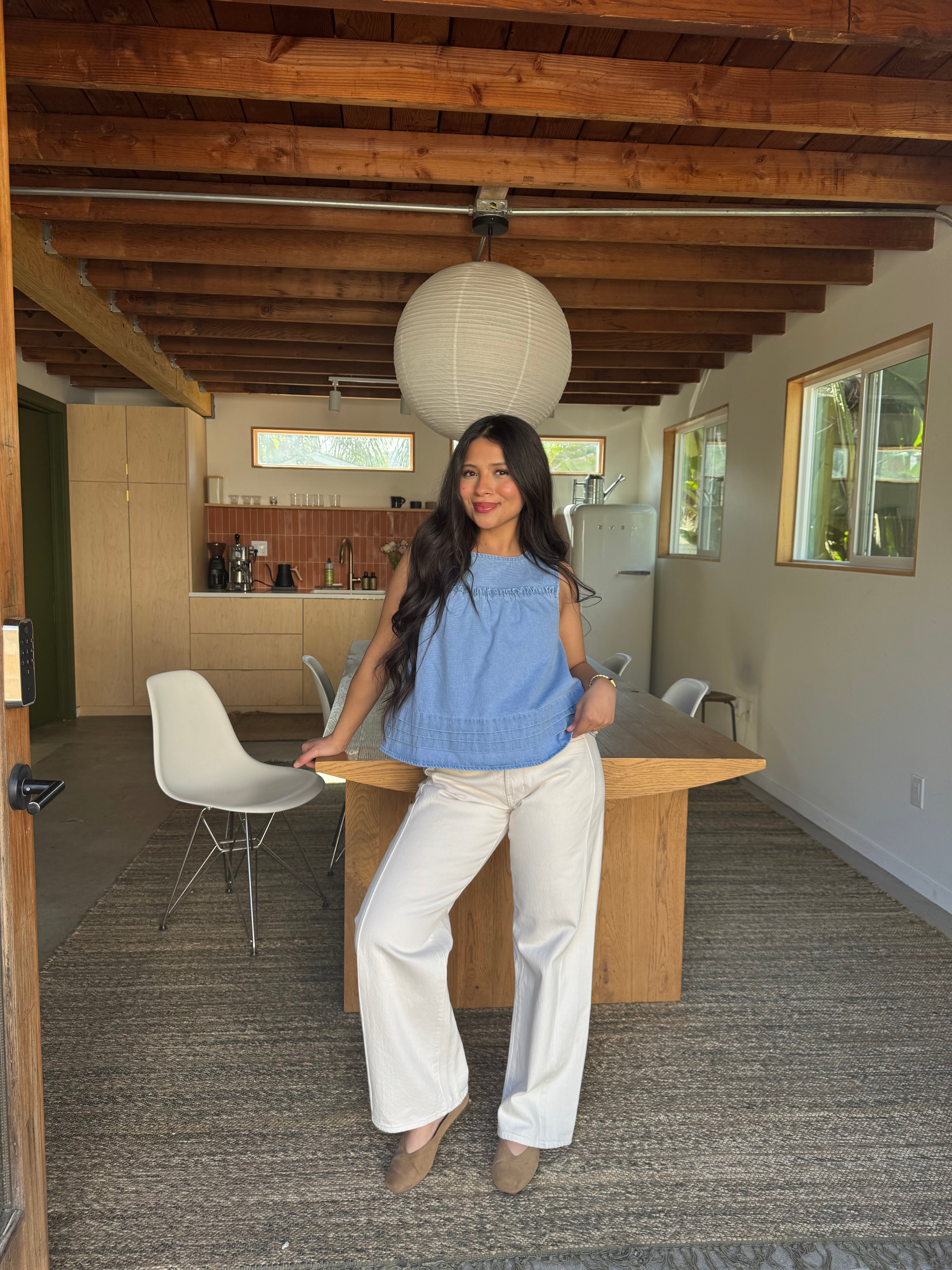 Pearl Denim Top