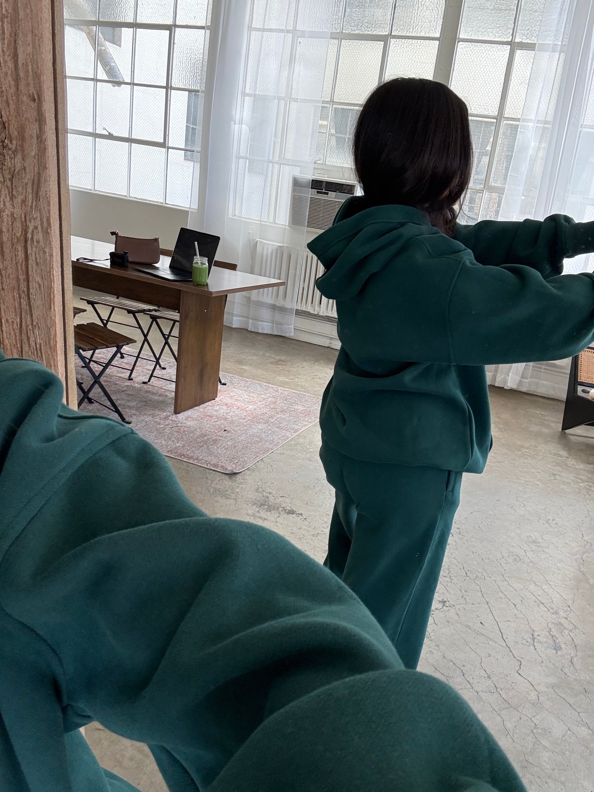 Serene Fleece Hoodie (Hunter)
