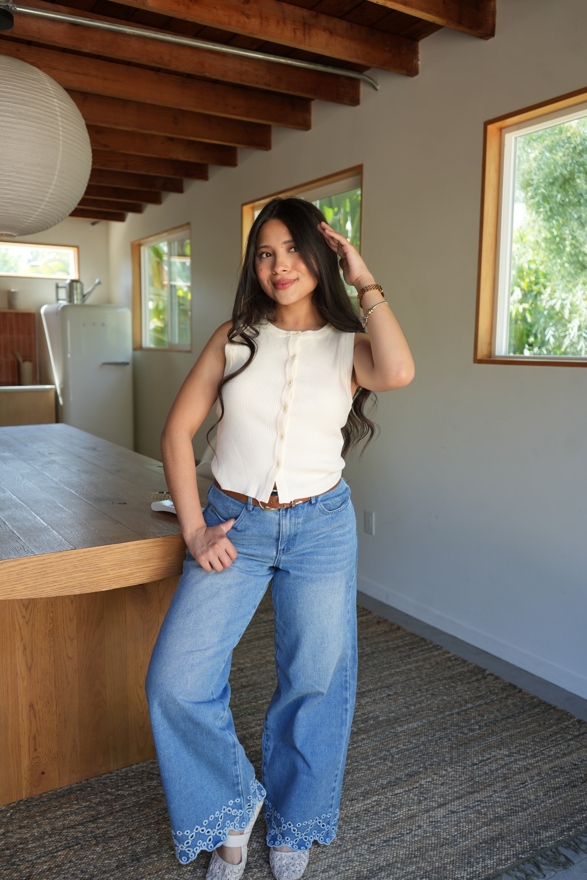 Sweet Mornings Top (Ivory)