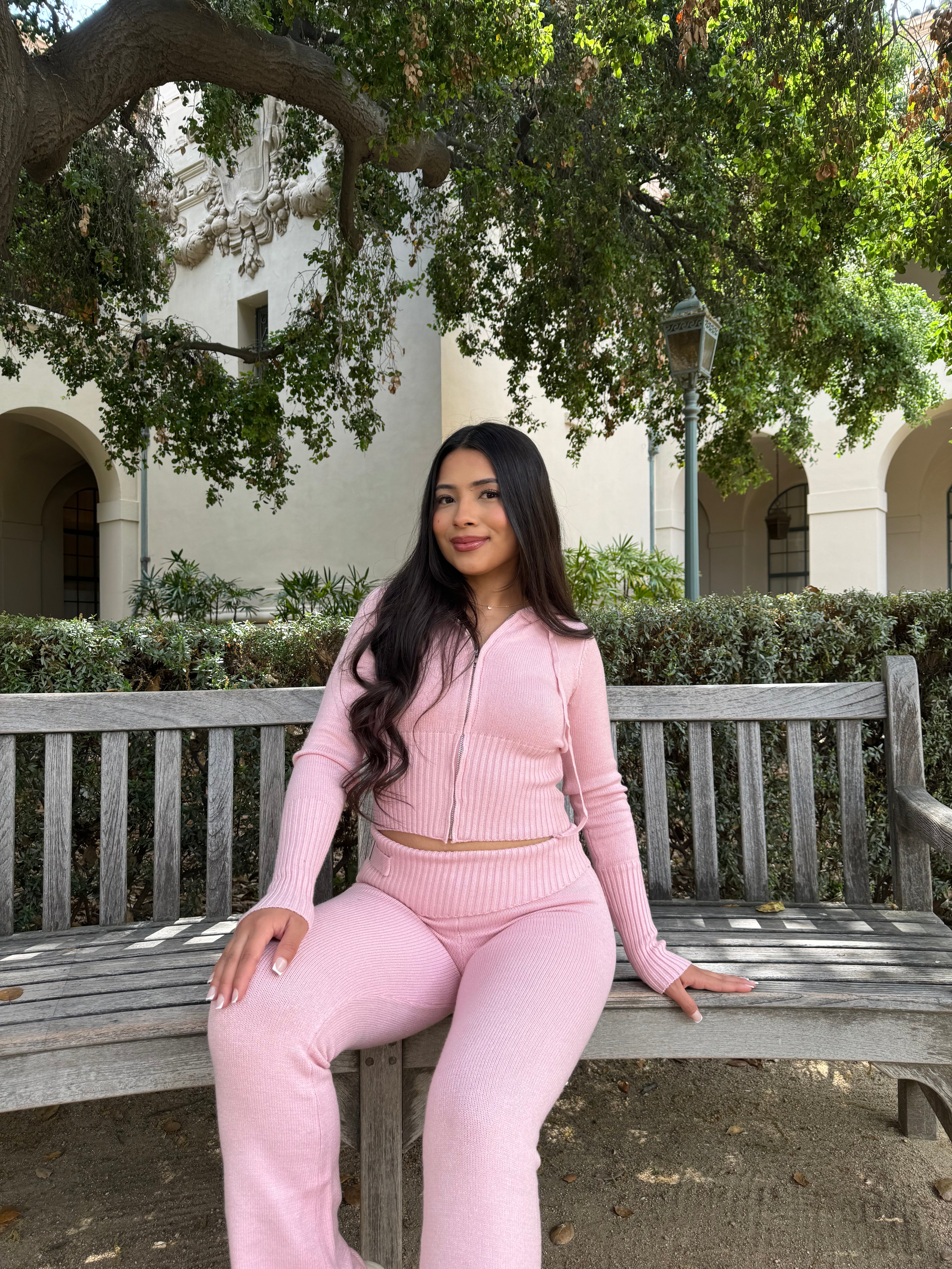 Soft Girl Knit Set (Light Pink)