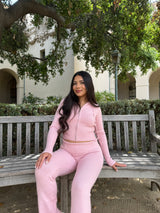 Soft Girl Knit Set (Light Pink)