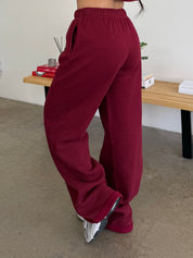 Serene Fleece Sweatpants (Cranberry)
