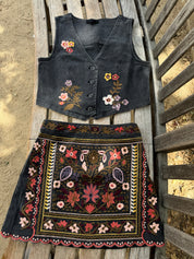 Nuestra Cultura Skirt (Washed Black)