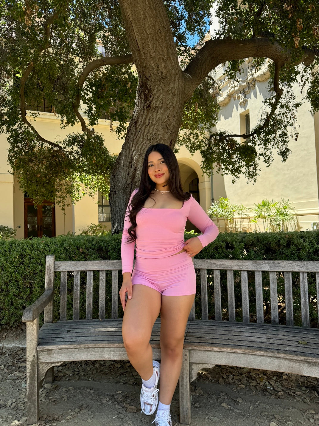 Ballerina Double Layered Short Set (Baby Pink)