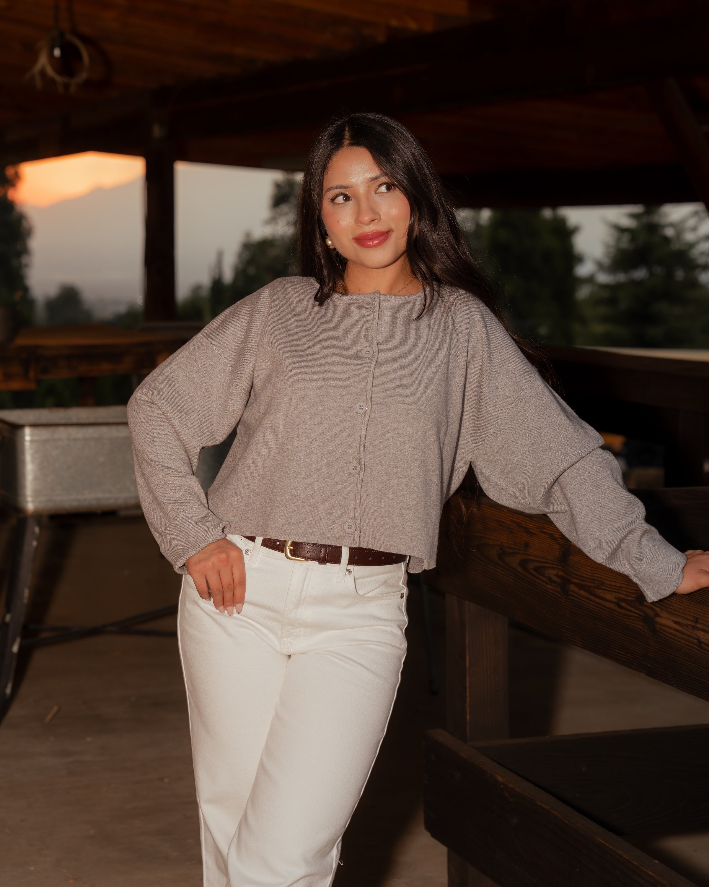 Latte Cardigan (Grey)