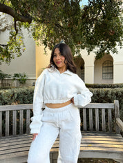 Simple Things Quarter Zip Up (Heather White)