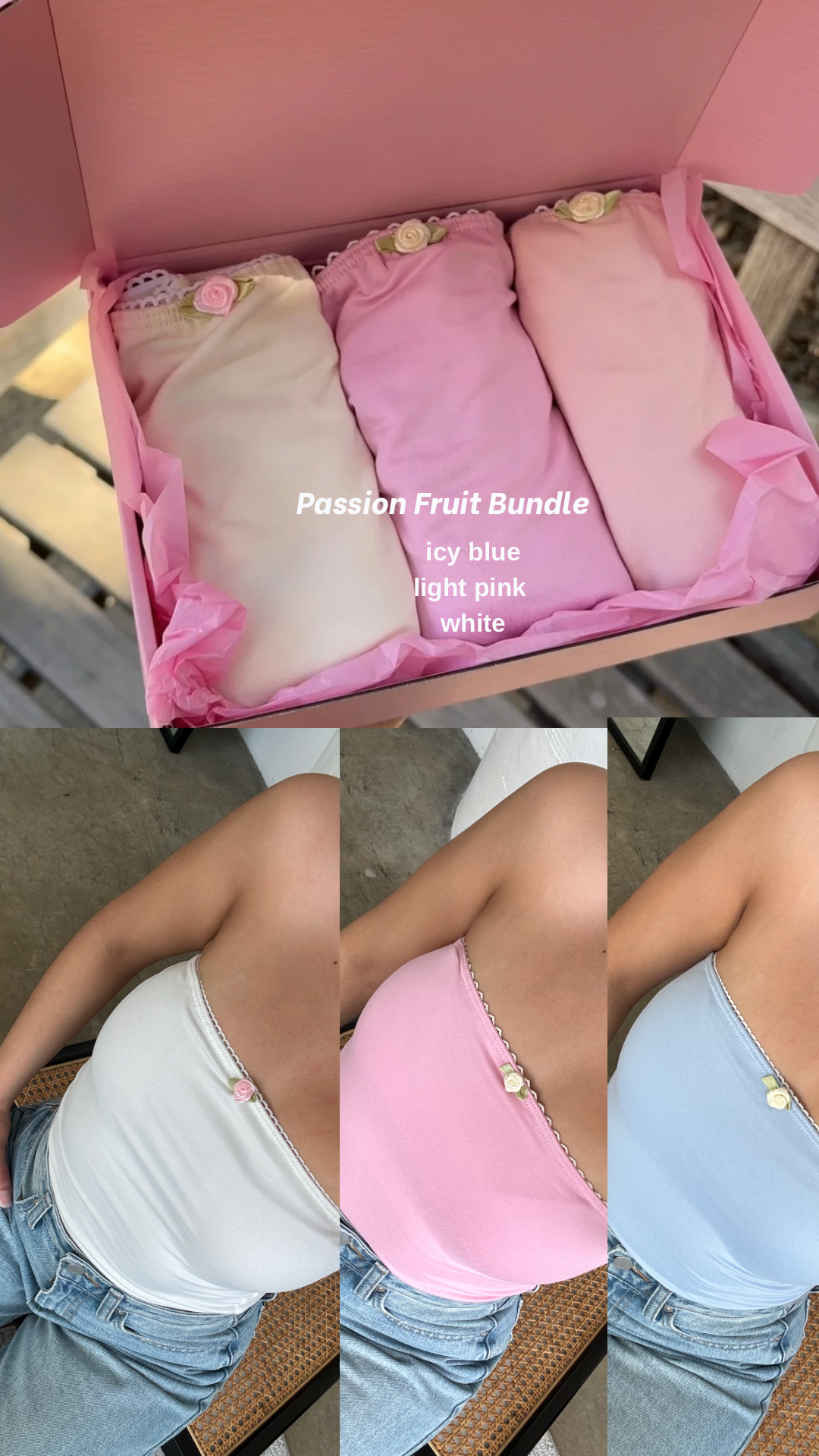 Lust Butter Flower Lace Bundle (Passion Fruit )